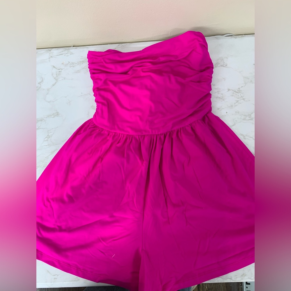 Susana Monaco Fuchsia Strapless Romper